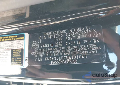 2022 Kia Stinger Gt-Line from USA, damaged, VIN KNAE35LD7N6101045